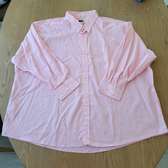 Gitman Bros. Other - VTG NWT Gitman Brothers Shirt Men's XL 5X Button Down Pink Gingham Long‎ Sleeve
